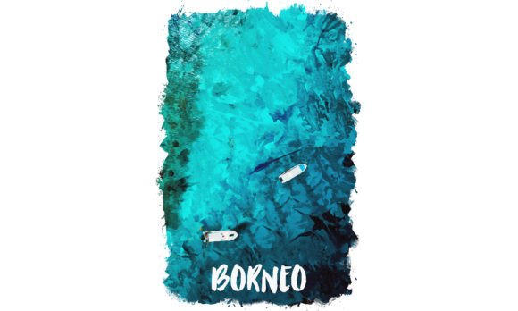 Borneo Asia Watercolor Illustrations for Digital Sellers
