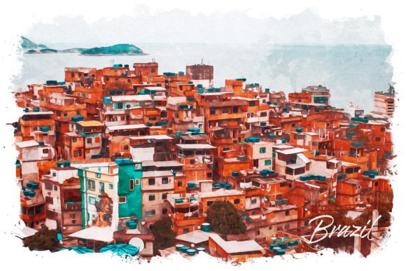 Brazil Watercolor Poster: A Lush, Organic Illustration for Branding and Visual Storytelling