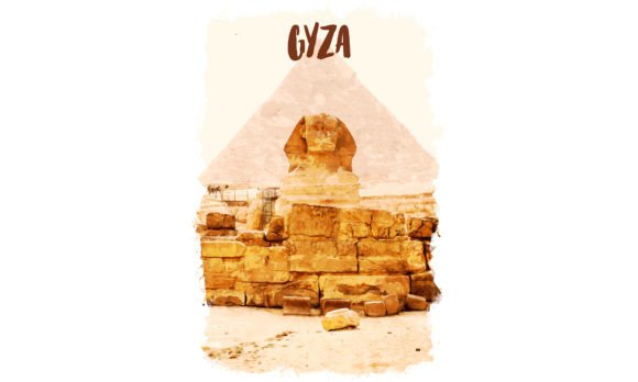 Gyza Africa Watercolor Poster: A Fresh Illustration for Modern Branding