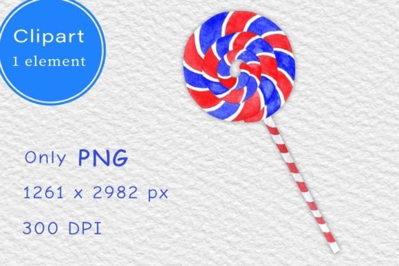 h1Watercolor American Lollipop Illustrations for Modern Brandingh1