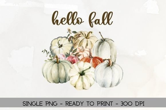 h1Watercolor Floral Pumpkin Fall Illustrations for Creative Sellers/h1