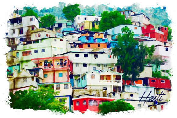 Haiti Watercolor Poster: Illustrations That Elevate Brand Storytelling