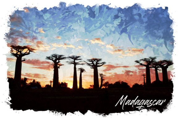 Madagascar Watercolor Poster: A Fresh Illustration for Blog & Editorial Design