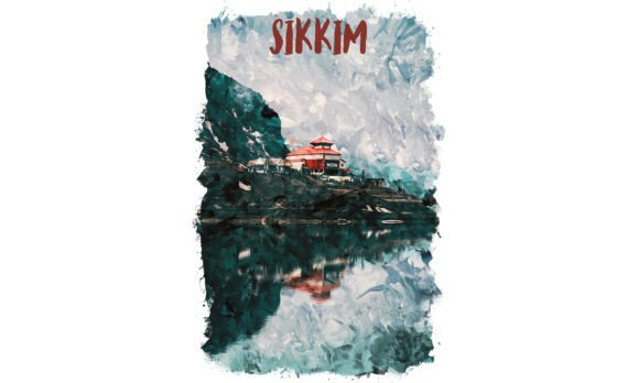 Sikkim Asia Watercolor Illustrations for Real Design Projects