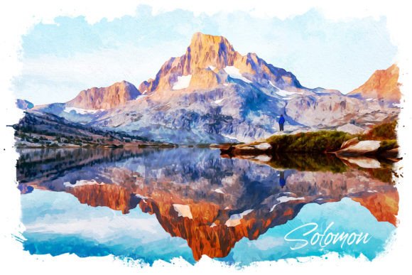 Solomon Watercolor Poster & Illustrations