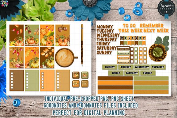 Watercolor Fall Digital Stickers: A Seasonal Illustrations Kit for Brand Storytelling