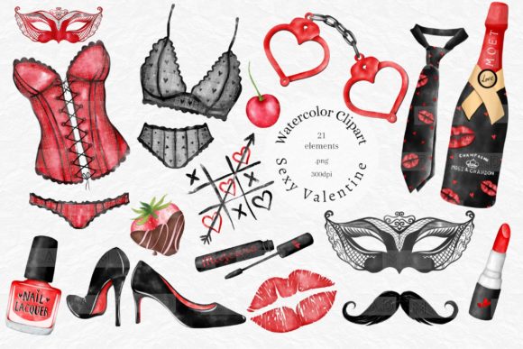 Watercolor-Inspired Valentine’s Day Illustrations for Design Projects