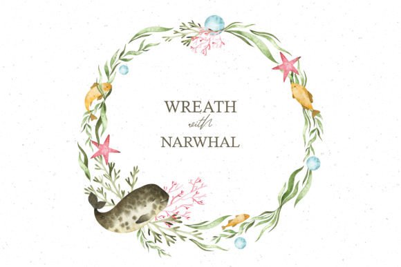 Watercolor Nautical Wreath Illustrations for Branding and Marketing